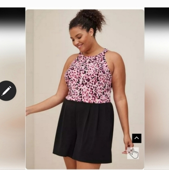 Like New Torrid 2x Studio Knit Goddess Neck Romper - Picture 1 of 6